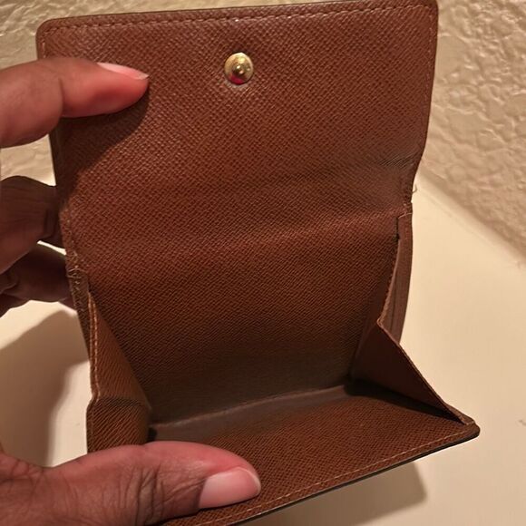 Louis Vuitton Monogram Compact Trifold Wallet Classic Brown Tan LV Logo Pattern - Picture 3 of 11